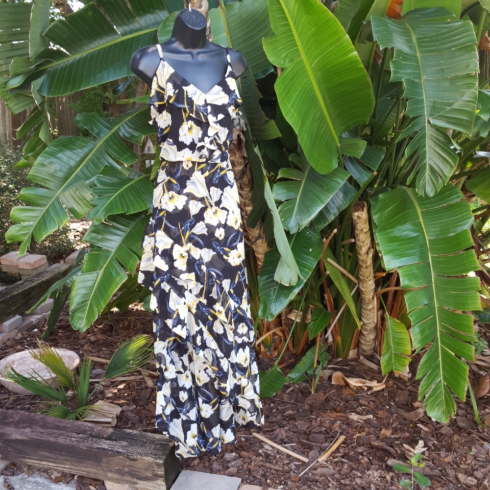 Inc dark floral dress
